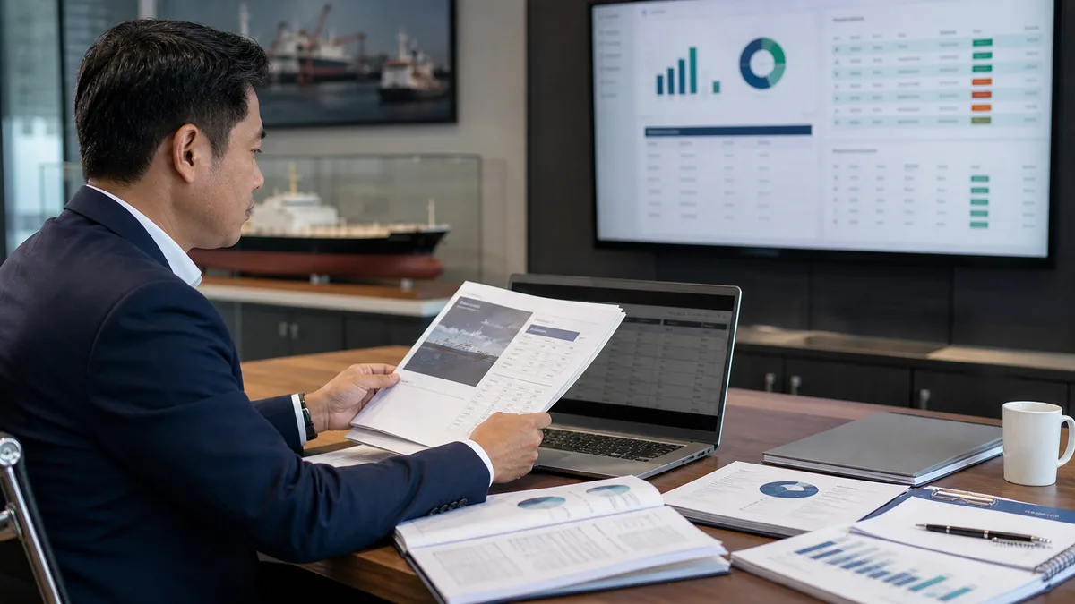 Illustration of principal reporting dashboard for crewing operations